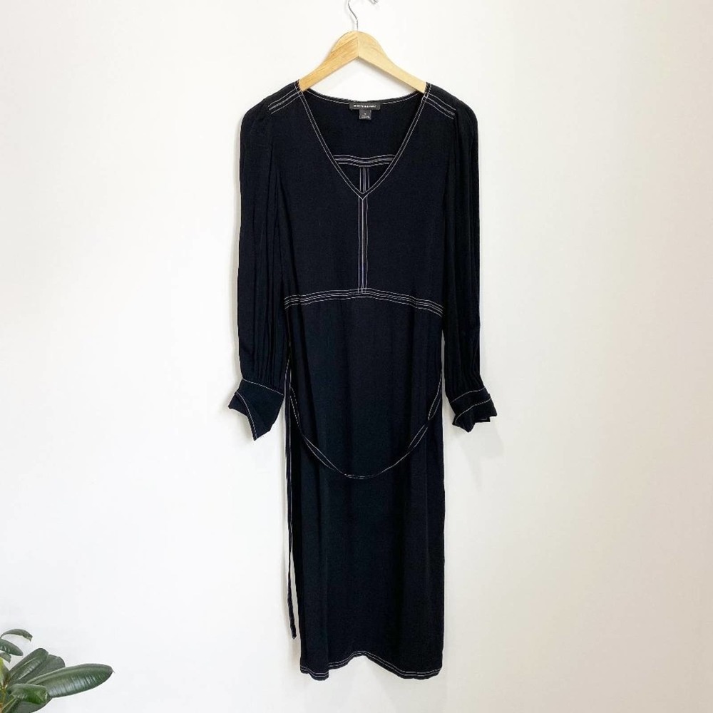 Something Navy Black Long Sleeve Maxi Dress Size XS